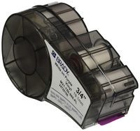 Brady M21-750-595-PL Cartridge, B595 Vinyl Indoor/Outdoor Material, 0.75" W x 21' L, White on Purple