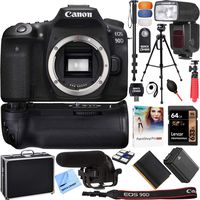 Canon EOS 90D 32.5MP APS-C CMOS Sensor Digital SLR 4K Camera (Body) + Accessories Kit