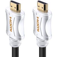 KIN&P HDMI Cable 33ft (10m) Silver Ultra High Speed HDMI Cables 2.0/1.4a Support 3D 2160P, HD 4k,PS4,Sky,Ethernet,Audio Return Channel,Lossless Audio and Video Transmission- Full Hd [Latest Version]