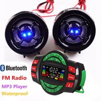 USB Bluetooth Waterproof Motorcycle Audio Radio Sound System Stereo Speakers MP3