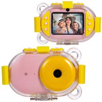 Abdtech Gift Underwater Kids Camera Toy for Kids, Kid Waterproof Digital Camera for 3-8 Year Old Girls, Shockproof Rechargeable Mini Cam with 16GB Memory Card for Outdoor Play ( Pink )