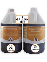 Polymer Planet Liquid Urethane - 2-Part Closed Cell Rigid Pour Foam - 2 Lb Density - Fast-Acting Formula - Great for Boat Buoyancy, Flotation, Filling, Soundproofing, & Insulation - 1 Gallon Kit Total