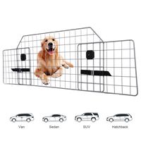 Adakiit Dog Barrier for SUV Car & Vehicles, Adjustable Pet Barrier Car Gate Universal Fit Wire Mesh Dog Car Guard - Car Divider for Dogs Pets SUVs