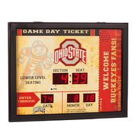Team Sports America NCAA Bluetooth Scoreboard Wall Clock, Ohio State Buckeyes