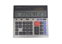 Sharp QS-2130 12-Digit Commercial Desktop Calculator with Kickstand, Arithmetic Logic, Battery and Solar Hybrid Powered LCD Display, Great for Home and Office Use