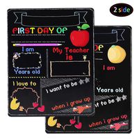 First Day of School Board, My First Day of School Chalkboard, First Day of School Sign Reusable, Back to School Board 10 x 8 inch Double Sided Photo Prop for Kids