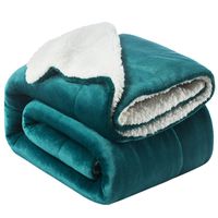Bedsure Sherpa Fleece Blanket Twin Size Dark Green Emerald Green Hunter Green Forest Green Plush Blanket Fuzzy Soft Blanket