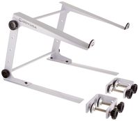 Odysset L Stand White  DJ Laptop Stand With Clamps