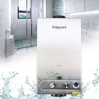 Ridgeyard 12L LPG Gas Tankless Water Heater Instant Hot Water Boiler Burner with Shower Head and LCD Display (12L)