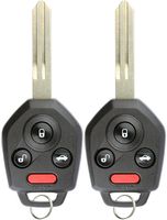 KeylessOption Keyless Entry Remote Car Key Fob Blank Uncut Chip Ignition for Legacy, Outback, Tribeca CWTWBU766 (Pack of 2)