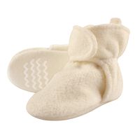 Hudson Baby Unisex Baby Cozy Fleece Booties, Cream, 0-6 Months