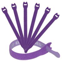 Reusable Cable Ties 1/2" x 8" for Cable Management and Organizing Cords - 30 Pack Bundled with 2 Bonus Cinch Straps (Purple)