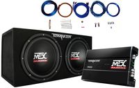 MTX TNP212D2 12" 1200W Dual Loaded Car Subwoofer Audio Sub+Box+Amplifier+Amp Kit