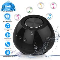 Bluetooth Speakers, Mix Hero IPX6 Waterproof Portable Bluetooth V4.2 Wireless Shower TWS Speaker with HD Sound and Bass, Built-in Mic for Pool Beach Home Party Travel Outdoors (Black)