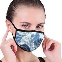 Indigo Seahorse Underwater Mouth Mask, Mouth Covers, Sanitary Mask, Keep Warm in Cold, Protection from Dust, Allergies, Smoke, Ash, Pollen for Men Women