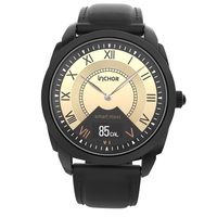 INCHOR Hybrid Smart Watch Stainless Steel with Leather Strap, Heart Rates,Sleep, Blood Pressure Monitor,Calorie Distance Counter Pedometer,Event Vibrates Reminder Fitness Tracker Smartwatch