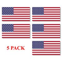 5 Pack USA American Flag Vinyl Decal Army Navy Tactical Military Country Weather-Resistant Bumper Stickers for Laptop, PC, Phone, Tablet (2"x4")