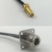 3 feet RG316 SMA Female Long to N FLANGE FEMALE Pigtail Jumper RF coaxial cable 50 ohm Quick USA Shipping