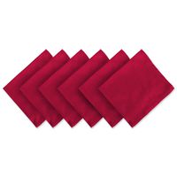 DII 100% Cotton Cloth Napkins, Oversized 20x20" Dinner Napkins, For Basic Everyday Use, Banquets, Weddings, Events, or Family Gatherings - Set of 6, Cardinal Red