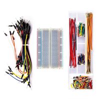 DaFuRui Breadboard Jumper Kit with 400-Point Breadboard + 65pcs Multiple Sizes M/M Jumper Wire + 140 Pieces Preformed Jumper Wire Kit