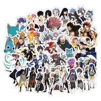 Bowinr Fairy Tail Car Stickers, Japanese Anime Bumper Sticker for Phone, MacBook, Laptop, Car, Lugguage, Skateboard and More(50pcs)