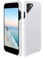 Amber & Ash Ultra Slim iPhone Case - Dual Layer, Anti-Shock Protective Cover - Minimal and Semi-Transparent with Bold Colors - Fits iPhone 7 & iPhone 8 [Cotton White]