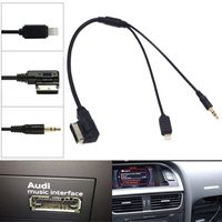Car AMI MDI MMI MP3 3.5mm Aux Cable Adapter For iPhone VW Audi A3 A4 A5 Q5 Q7 AP