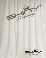 10FTx10FT White Glitter Backdrop Curtain White Shimmer Sequin Fabric Photography Backdrop-190523E