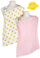 Nursing Cover for Boys and Girls | Breastfeeding Covers for Infants | Cotton Ponchos Helps Cover Up Babies | Gold Dots Collection | 2 Pack by BaeBae Goods