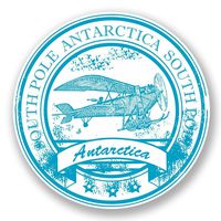 2 x 10cm/100mm Antarctica South Pole Vinyl SELF ADHESIVE STICKER Decal Laptop Travel Luggage Car iPad Sign Fun #5942