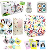 CLOVER 7 in 1 Accessory Bundles Set For Fujifilm Instax Mini 8 Instant Camera (Numbers Case Bag/ Album/ Colorful Filter/ Rabbit Close-Up Lens / Wall Hanging Frame/ Photo Frame/ Sticker Borders)