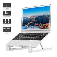 1home Foldable Portable Laptop Stand Adjustable Notebook Holder for Mac Book Tablet