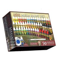 The Army Painter Miniature Painting Kit with Bonus Wargamer Regiment Miniature Paint Brush - Acrylic Model Paint Set with 50 Bottles of Non Toxic Model Paints - Mega Paint Set 3