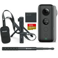 Insta360 ONE X All-in-One Bundle: Action Video Camera + Bullet Time Handle + Invisible Selfie Stick - FlowState Stabilization, 360 Degree Action 128 GB V30 microSDXC Card Included, Authorized Dealer