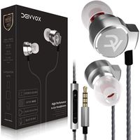 DEIVVOX D0218 Wired Earbuds Microphone in Ear Headphones - Volume Control with Mic - Balanced Sound with Extra Bass - Earphones Noise Isolating - Headset for Cell Phones Samsung Sony LG - Jack 3.5 mm