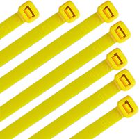 Nylon Cable Zip Ties 16 Inch 120 Pounds Strength - WEEGCN 100 Pcs Heavy Duty Self-Locking Zip Ties Fasten Wrap Nylon Cable Straps Wire Ties for Organizing Wires, Home,Garden & Office Use,Yellow