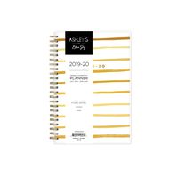 Ashley G for Blue Sky 2019-2020 Academic Year Weekly & Monthly Planner, Flexible Cover, Twin-Wire Binding, 5" x 8", Painterly Stripe
