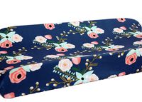 Baby Girl Crib Bedding Floral Changing Pad Cover (Navy Floral)