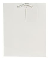 Jillson Roberts Bulk Medium Gift Bags Available in 19 Colors, White Matte, 120-Count (BMT924)