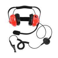 Bommeow BHDH50-RD-M9 Noise Isolation Muff Cover Headset for Motorola Mototrbo XiR P8200 XiR P8208 XiR P8260 in Red