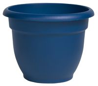 Bloem AP1631 Ariana Planter with Water Grid Insert, 16", Deep Sea Blue