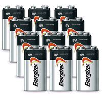 12 Energizer Max 9V Batteries, The Perfect Choice of Power for All 9V Battery Operated Devices