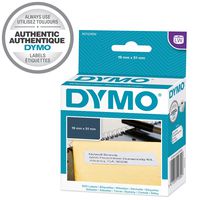 Dymo 19 mm x 51 mm LW Multi-Purpose/Return Address Labels, Roll of 500 Easy-Peel Labels, Self-Adhesive, for LabelWriter Label Makers, Authentic - White
