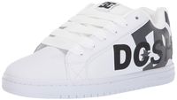 DC Men's Court Graffik Se Skate Shoe, White/Cement, 12 M US
