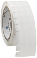 Brady THT-144-499-3 0.5" Diameter, B-499 Nylon Cloth, Matte Finish White Thermal Transfer Printable Label (3000 per Roll)