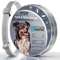 DYEOF Flea Tick Collar for Dogs - 8 Months Protection - Hypoallergenic, Adjustable & Waterproof Dog Collar - Flea Treatment Tick Prevention Natural Essential Oil