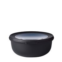 Rosti Mepal RST62080BLK Cirqula Multi Food Storage and Serving Bowl with Lid, Low Bowl-25oz, Black