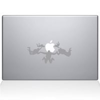 The Decal Guru 2069-MAC-13X-S Sky Divers Decal Vinyl Sticker, Silver, 13" MacBook Pro (2016 & Newer)