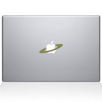 The Decal Guru 2068-MAC-13A-G Saturn's Rings Decal Vinyl Sticker, Gold, 13" MacBook Air
