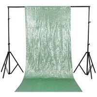 TRLYC 3Ft7Ft Mint Sequin Photography Backdrop/Curtain For Wedding